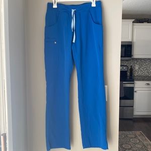 Figs Royal Blue Scrub Pants. Kade Cargo Style Size Small Tall
